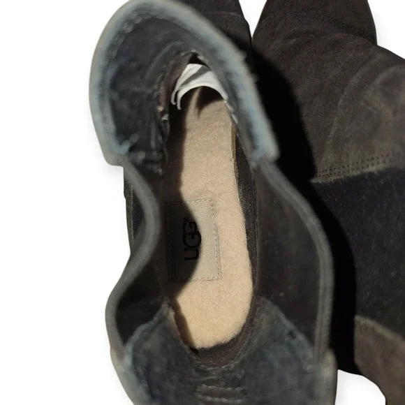 UGG Pax Waterproof Chelsea Nubuck Brown/Black Wedge Booties Women Sz 7.5 US - Picture 13 of 16
